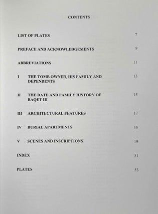 Beni Hassan. Vol. I: The tomb of Khnumhotep II. Vol. II: Two Old Kingdom tombs. Vol. III: The tomb of Amenemhat. Vol. IV: The tomb of Baqet III (complete set)