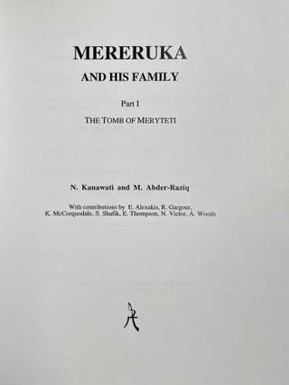 Mereruka and his family. Part I: The tomb of Meryteti. Part II: The tomb of Waatetkhethor. Part III.1: Mereruka's Chapel, rooms 1-12. Part III.2: The tomb of Mereruka (complete set)[newline]M8142-02.jpeg
