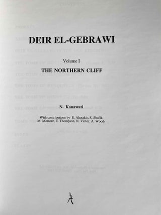 Deir el-Gebrawi. Vol. I: The Northern Cliff. Vol. II: The Southern Cliff: The Tomb of Ibi and Others. Vol. III: The Southern Cliff: The tomb of Djau/Shemai and Djau (complete set)[newline]M8143-02.jpeg