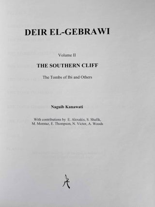 Deir el-Gebrawi. Vol. I: The Northern Cliff. Vol. II: The Southern Cliff: The Tomb of Ibi and Others. Vol. III: The Southern Cliff: The tomb of Djau/Shemai and Djau (complete set)[newline]M8143-10.jpeg