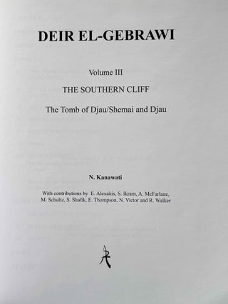 Deir el-Gebrawi. Vol. I: The Northern Cliff. Vol. II: The Southern Cliff: The Tomb of Ibi and Others. Vol. III: The Southern Cliff: The tomb of Djau/Shemai and Djau (complete set)[newline]M8143-19.jpeg