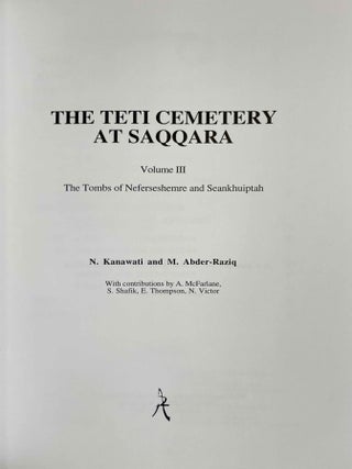The Teti cemetery at Saqqara. Vol. III: The tombs of Neferseshemre and Seankhuiptah.[newline]M8144a-01.jpeg