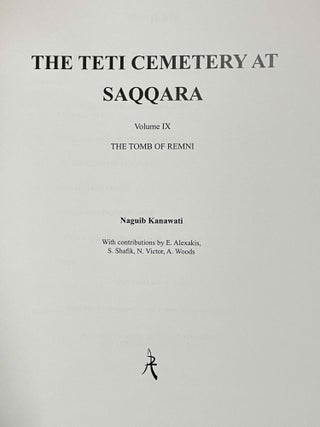 The Teti Cemetery at Saqqara. Vol. IX: The tomb of Remni[newline]M8148-01.jpeg