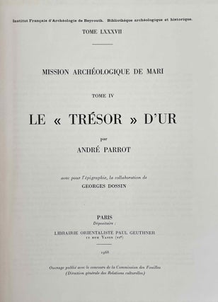 Mission Archéologique de Mari. Vol. IV: Le trésor d'Ur.[newline]M8161-02.jpeg