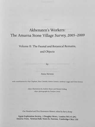 Akhenaten's workers: The Amarna Stone Village Survey, 2005-9. Volume II: The Faunal and Botanical Remains, and Objects.[newline]M8172-02.jpeg