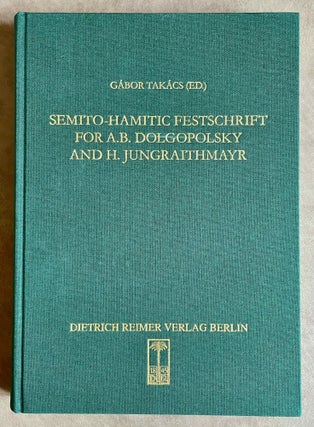 Item #M8173 Semito-Hamitic Festschrift for A.B. Dolgopolsky and H. Jungraithmayr. TAKÁCS...[newline]M8173-00.jpeg