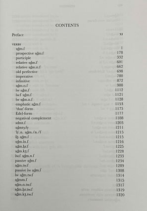 An analytical concordance of the verb, the negation and the syntax in Egyptian Coffin texts. Vol. I. & II (complete set)