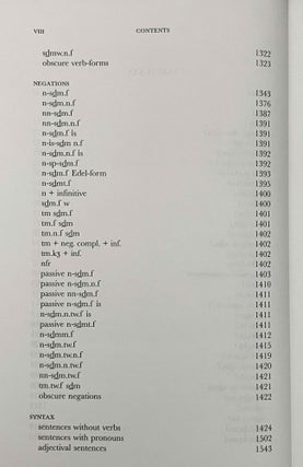 An analytical concordance of the verb, the negation and the syntax in Egyptian Coffin texts. Vol. I. & II (complete set)
