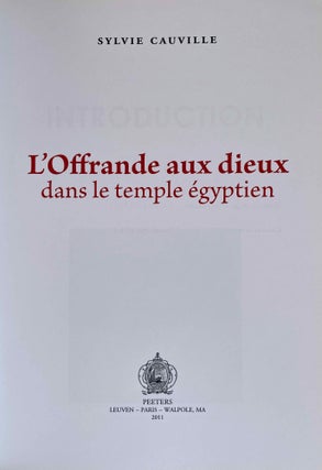 L'offrande aux dieux dans le temple égyptien[newline]M8188a-01.jpeg