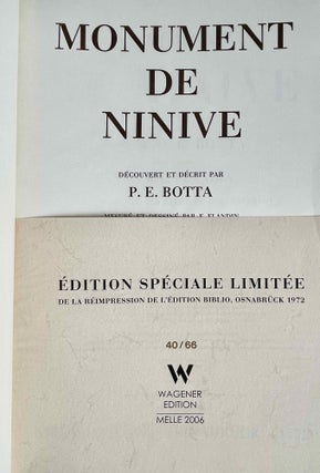 Monument de Ninive. Text and plates volumes (complete set)[newline]M8195c-07.jpeg