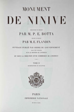 Monument de Ninive. Text and plates volumes (complete set)[newline]M8195c-33.jpeg