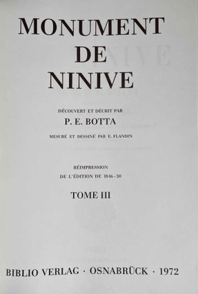 Monument de Ninive. Text and plates volumes (complete set)[newline]M8195c-38.jpeg