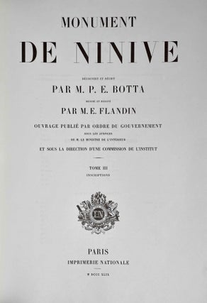 Monument de Ninive. Text and plates volumes (complete set)[newline]M8195c-39.jpeg
