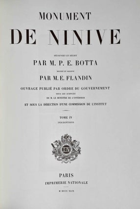 Monument de Ninive. Text and plates volumes (complete set)[newline]M8195c-43.jpeg