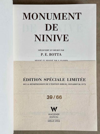 Monument de Ninive. Text and plates volumes (complete set)[newline]M8195c-49.jpeg
