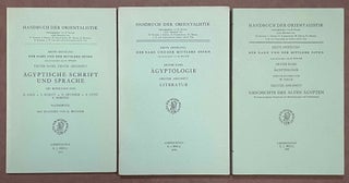 Item #M8208 Handbuch der Orientalistik, Erster Band. 1. Abschnitt: Ägyptische Schrift und...[newline]M8208-00.jpeg