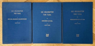Item #M8214c Die Inschriften von Fara. Band I: Liste der Archaischen Keilschriftzeichen. Band II:...