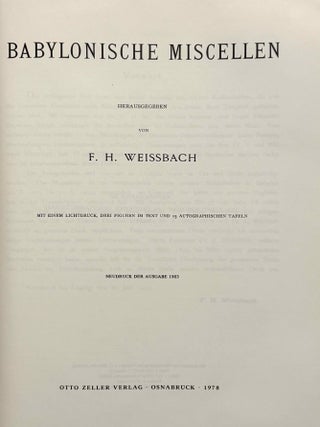 Babylonische Miscellen[newline]M8215b-01.jpeg
