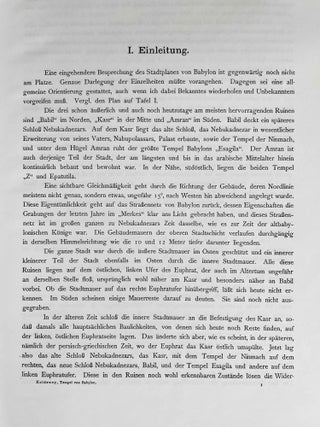 Die Tempel von Babylon und Borsippa. Nach den Ausgrabungen durch die deutsche Orient-Gesellschaft.