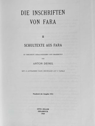 Die Inschriften von Fara. II: Schultexte aus Fara[newline]M8231-02.jpeg