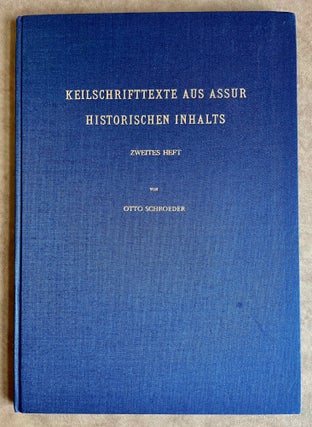 Item #M8236a Keilschrifttexte aus Assur historischen Inhalts. Heft 2. SCHROEDER Otto[newline]M8236a-00.jpeg
