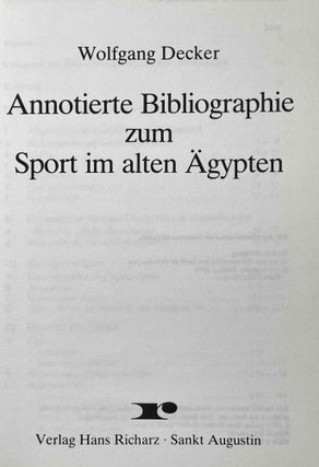 Annotierte Bibliographie zum Sport im alten Ägypten[newline]M8244-01.jpeg