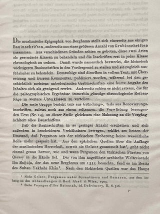 Die muslimischen Inschriften von Pergamon