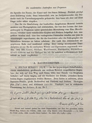 Die muslimischen Inschriften von Pergamon