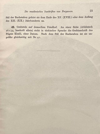 Die muslimischen Inschriften von Pergamon