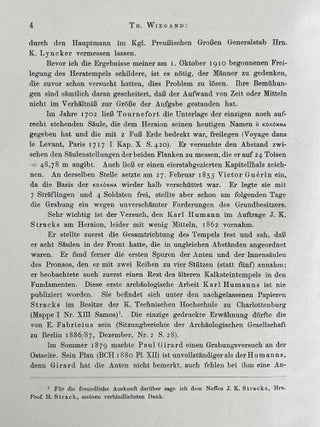 Erster vorl&auml;ufiger Bericht &uuml;ber die von den K&ouml;niglichen Museen unternommenen Ausgrabungen in Samos