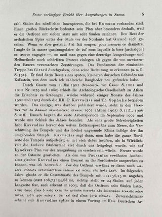 Erster vorl&auml;ufiger Bericht &uuml;ber die von den K&ouml;niglichen Museen unternommenen Ausgrabungen in Samos