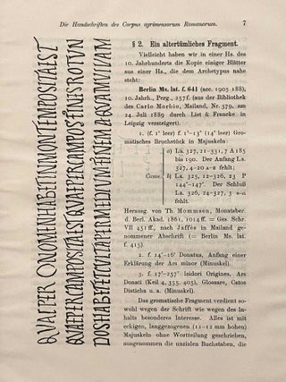 Die Handschriften des Corpus Agrimensorum Romanorum
