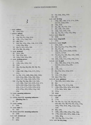 Coffin Texts Word Index