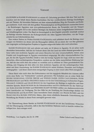 Stationen. Beiträge zur Kulturgeschichte Ägyptens. Rainer Stadelmann gewidmet.