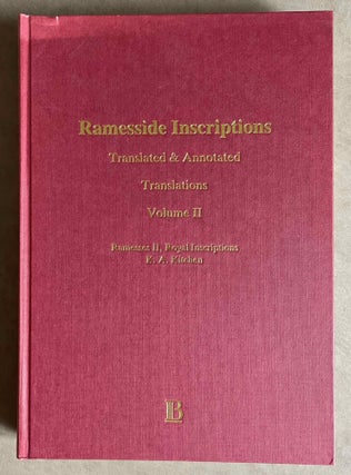 Item #M8258 Ramesside inscriptions. Translated and annotated. Translations. Vol. II: Ramesses II,...[newline]M8258-00.jpeg