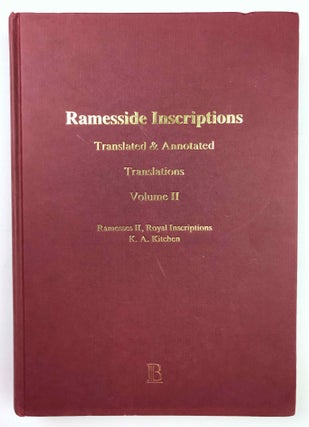 Item #M8258a Ramesside inscriptions. Translated and annotated. Translations. Vol. II: Ramesses...