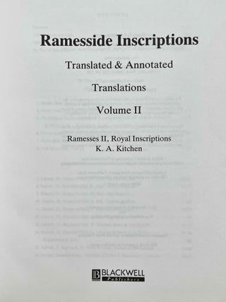 Ramesside inscriptions. Translated and annotated. Translations. Vol. II: Ramesses II, Royal Inscriptions.[newline]M8258b-02.jpeg