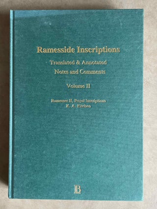 Item #M8259 Ramesside inscriptions. Translated and annotated. Notes and comments. Vol. II:...