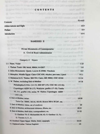 Ramesside inscriptions. Translated and annotated. Translations. Vol. III: Ramesses II, His Contemporaries.