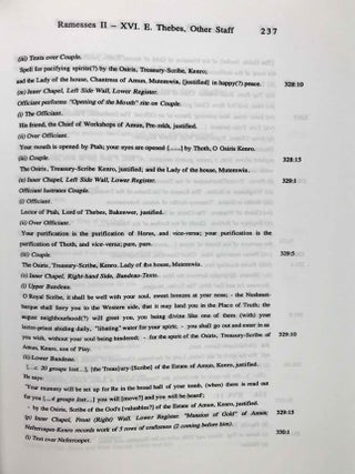 Ramesside inscriptions. Translated and annotated. Translations. Vol. III: Ramesses II, His Contemporaries.
