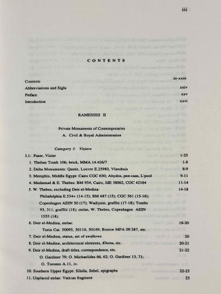 Ramesside inscriptions. Translated and annotated. Translations. Vol. III: Ramesses II, His Contemporaries.