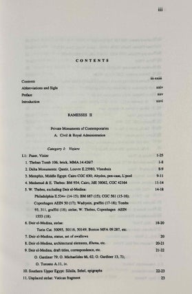Ramesside inscriptions. Translated and annotated. Translations. Vol. III: Ramesses II, His Contemporaries.