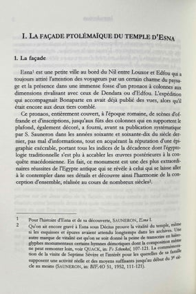 La création: poème pariétal = Die Schöpfung: ein Wandgedicht. La façade ptolémaïque du Temple d'Esna. Pour une poétique ptolémaïque.