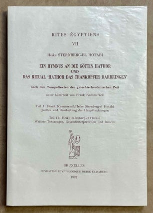 Item #M8262 Ein hymnus an die Göttin Hathor und das Ritual 'Hathor das Trankopfer...