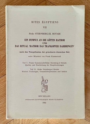 Item #M8262b Ein hymnus an die Göttin Hathor und das Ritual 'Hathor das Trankopfer...