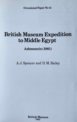 British Museum Expedition to Middle Egypt. Ashmunein (1981).[newline]M8270-01.jpeg