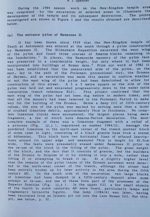 British Museum Expedition to Middle Egypt. Ashmunein (1984).