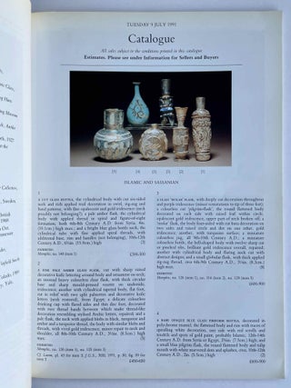 Christie's Auction Catalogue: The Alfred Wolkenberg Collection of Ancient Glass. Tuesday, 9 July, 1991.[newline]M8286-04.jpeg