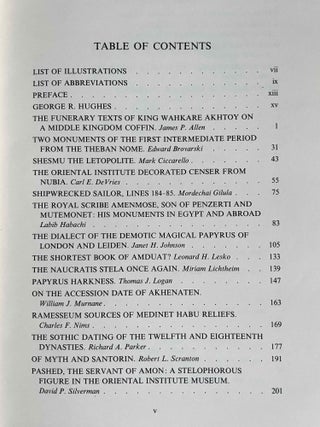 Studies in honor of George R. Hughes