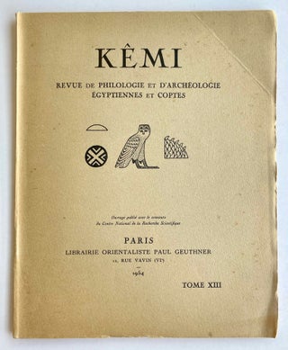Item #M8299 KEMI. Vol. XIII. AAE - Journal - Single issue[newline]M8299-00.jpeg